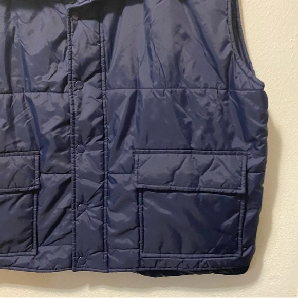 David Taylor Vest Mens Size XL Snaps & Zipper Blue Pockets - Picture 4 of 14
